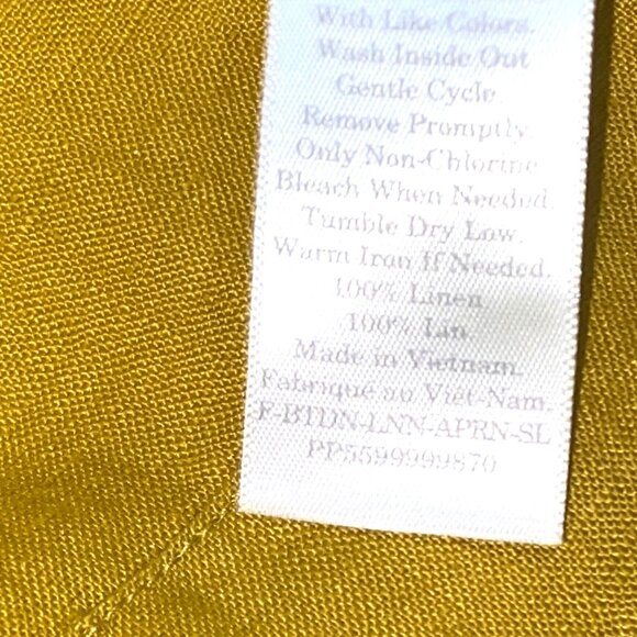 Everlane gold opal Linen Picnic Top Size 8 sustainable button front boxy cool - Picture 5 of 8